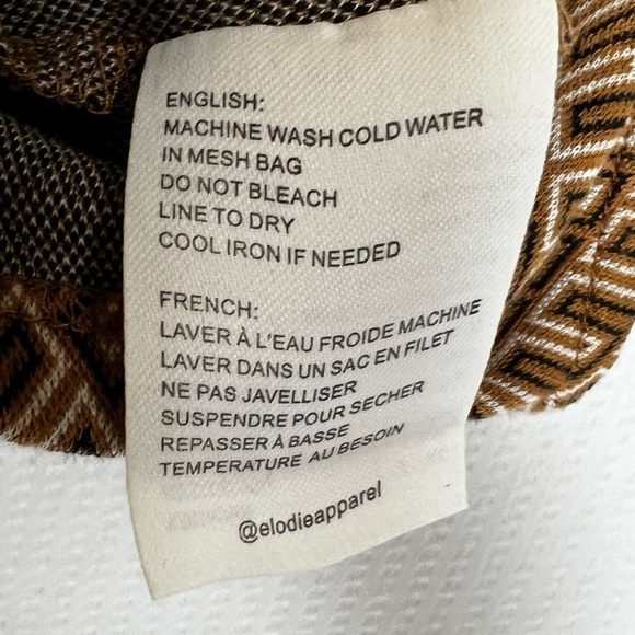 Elodie Elastic Brown Geo Print Cami Crop Tank Top - Size X Small, NWT - Picture 9 of 9